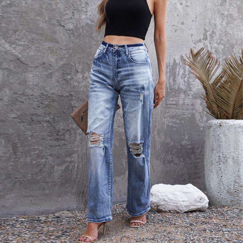 Women' Jeans Women' Shichao Autumn And Winter 2022 Style Ripped Women European American Washed Wide-leg Pants Casual Trousers
Women' Jeans Women' Shichao Autumn And Winter 2022 Style Ripped Women European American Washed Wide-leg Pants Casual Trousers