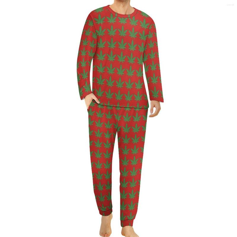 Men's Sleepwear Leaf Pajamas Men Red And Green Elegant Autumn Long Sleeve 2 Pieces Casual Design Set Big Size 4XL 5XL, Style-6
Men's Sleepwear Leaf Pajamas Men Red And Green Elegant Autumn Long Sleeve 2 Pieces Casual Design Set Big Size 4XL 5XL, Style-6