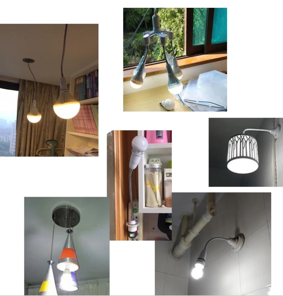Base E27 to E27 Lamp Adapters 16CM 20CM 30CM 35CM 50CM 60CM Extension Light Holder Converters Hose lampholder