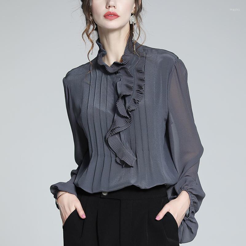 Women' Blouses Women Blouse Women' 2022 Spring Ruffle Top Chic Shirt Blusas Mujer De Moda, Dark grey
Women' Blouses Women Blouse Women' 2022 Spring Ruffle Top Chic Shirt Blusas Mujer De Moda, Dark grey