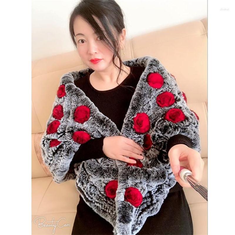 Scarves Real Rex Fur Cape Shawl With Flower Hand Knit Wrap Women Winter Warm Party Scarf Gift
Scarves Real Rex Fur Cape Shawl With Flower Hand Knit Wrap Women Winter Warm Party Scarf Gift