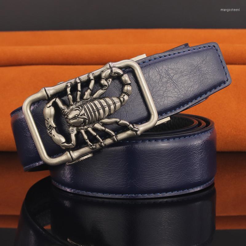Belts High Quality Scorpion Automatic Buckle Metal Men Designer Genuine Leather Retro Cowskin Casual Blue Waistband, Black
Belts High Quality Scorpion Automatic Buckle Metal Men Designer Genuine Leather Retro Cowskin Casual Blue Waistband, Black