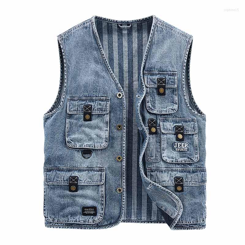 Men's Vests Fashion Men Spring Autumn Denim Vest Multi Pockets Washed Waistcoats For Male Sleeves Jeans Jackets Outdoor, Black
Men's Vests Fashion Men Spring Autumn Denim Vest Multi Pockets Washed Waistcoats For Male Sleeves Jeans Jackets Outdoor, Black