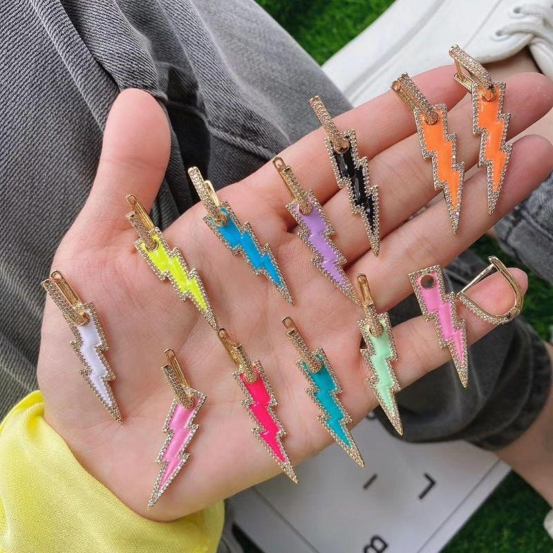Dangle Earrings 5 Pairs Trendy Summer Fashion Jewelry Gold Color CZ Pave Neon Rainbow Colors Lighting Charm Earring
Dangle Earrings 5 Pairs Trendy Summer Fashion Jewelry Gold Color CZ Pave Neon Rainbow Colors Lighting Charm Earring