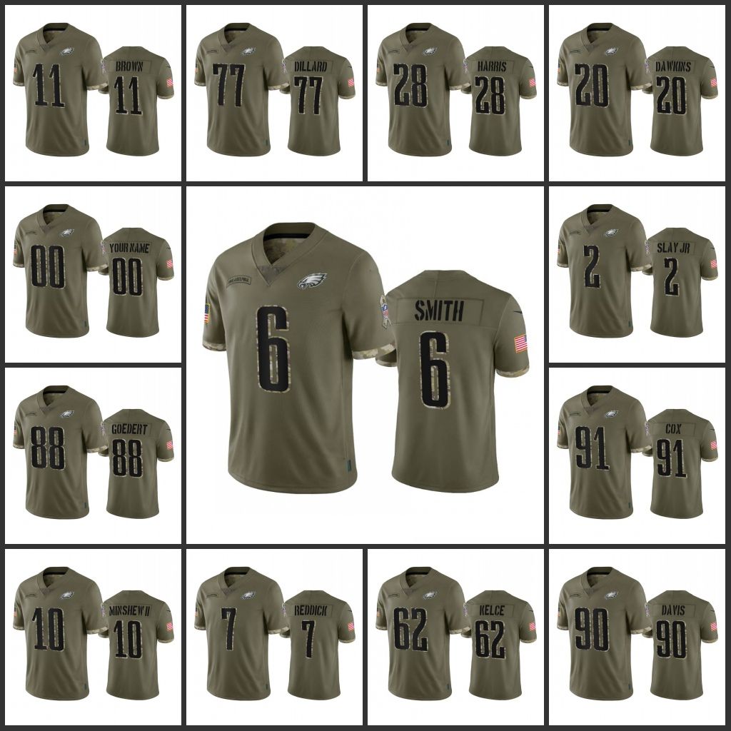 Jerseys Philadelphia''Eagles''Men #6 DeVonta Smith 11 A.J. Brown 62 Jason Kelce Women Youth''NFL''Olive Salute To Service Limited Jersey Custom, 14
Jerseys Philadelphia''Eagles''Men #6 DeVonta Smith 11 A.J. Brown 62 Jason Kelce Women Youth''NFL''Olive Salute To Service Limited Jersey Custom, 14