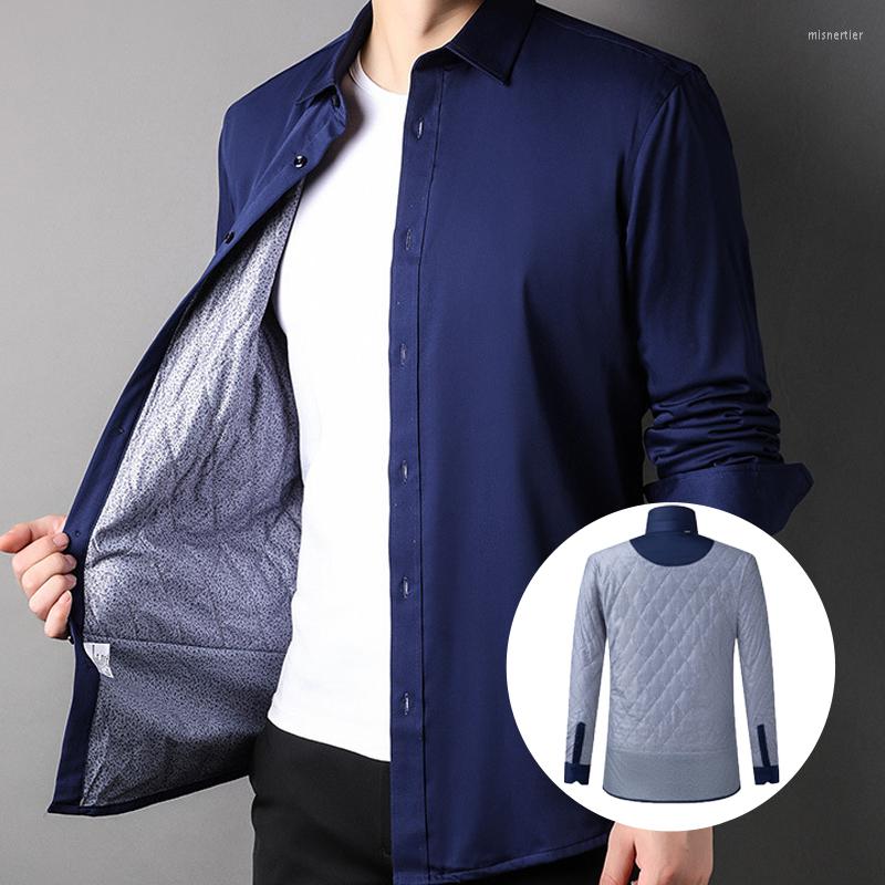 Men's Casual Shirts Men's Long Sleeve Heavyweight Warm Men Button Up With Wool Lined Thickened Thermal Dress Shirt Business Solid Color, Black
Men's Casual Shirts Men's Long Sleeve Heavyweight Warm Men Button Up With Wool Lined Thickened Thermal Dress Shirt Business Solid Color, Black