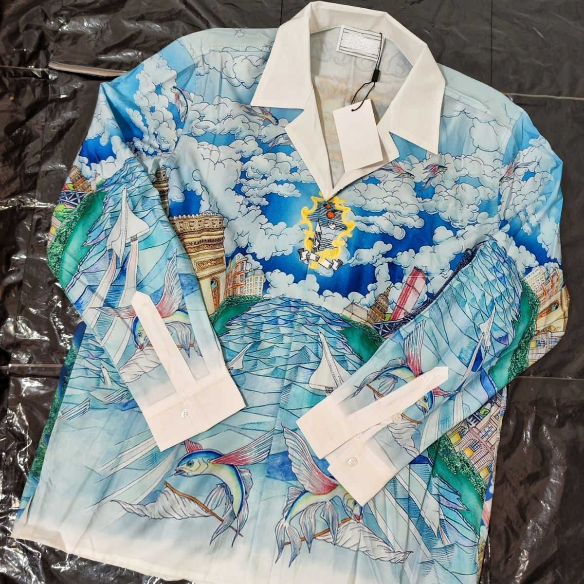 Casa mens casual shirt Casablanc designer shirts long sleeved tshirt printed lapel silk Shirt men women hip hop fashion sweatshirt 444, Casa-8
Casa mens casual shirt Casablanc designer shirts long sleeved tshirt printed lapel silk Shirt men women hip hop fashion sweatshirt 444, Casa-8