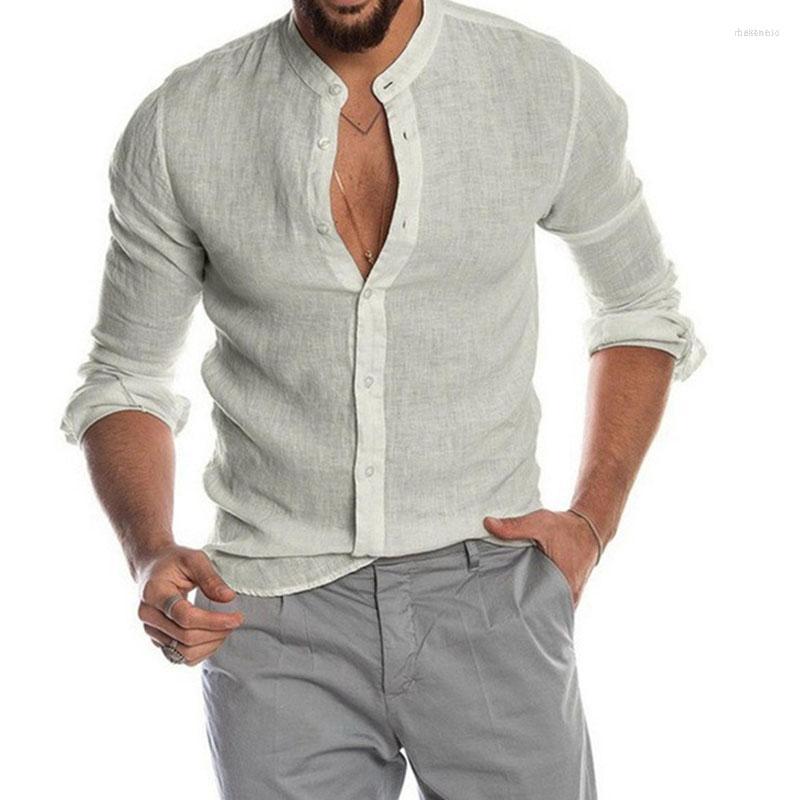 Men's Casual Shirts Men's 2022 Men's Shirt Male Tops Long Sleeve Tee Spring Summer Linen Men Stand Collar Cardigan Clothes MY771, Zt170 grey
Men's Casual Shirts Men's 2022 Men's Shirt Male Tops Long Sleeve Tee Spring Summer Linen Men Stand Collar Cardigan Clothes MY771, Zt170 grey