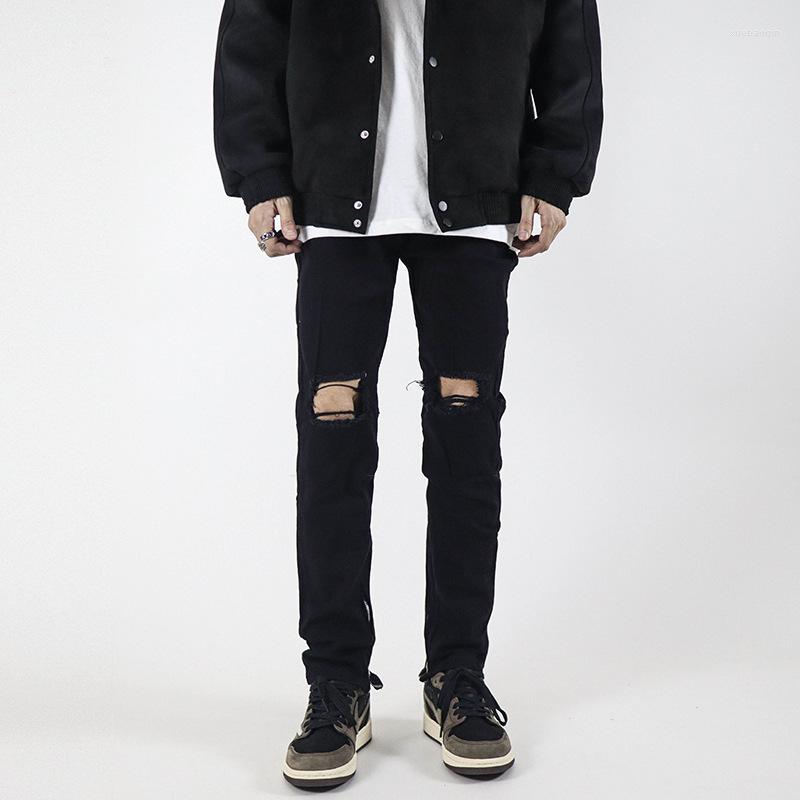 Men' Jeans High Street Pants Zipper Straight Black Ripped Men Korean Fashion Full Length Denim Trousers Pantalones Vaqueros Hombre, Black-d393
Men' Jeans High Street Pants Zipper Straight Black Ripped Men Korean Fashion Full Length Denim Trousers Pantalones Vaqueros Hombre, Black-d393