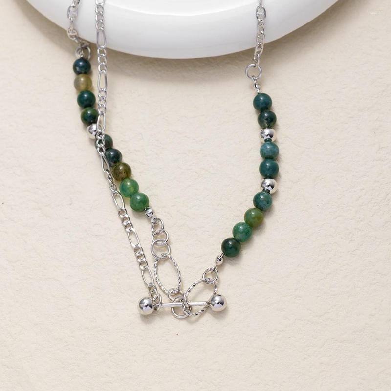 Chains Green Glgass Beads Pedant Silver Chain Necklace Women's Clavicle Jewelry Casual Beach Party Gift Versatile
Chains Green Glgass Beads Pedant Silver Chain Necklace Women's Clavicle Jewelry Casual Beach Party Gift Versatile