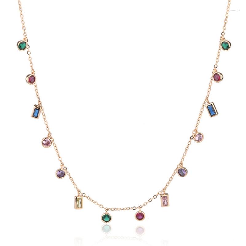 Choker Bohemia Style Colorful Water Drop CZ Charm Necklace 2022 Summer Rainbow 18K Gold Chain Statement Jewelry Colar
Choker Bohemia Style Colorful Water Drop CZ Charm Necklace 2022 Summer Rainbow 18K Gold Chain Statement Jewelry Colar