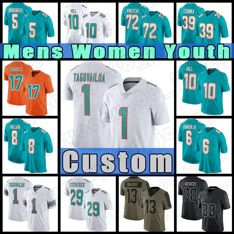 10 Tyreek Hill Football Tua Tagovailoa Jerseys 17 Jaylen Waddle Bradley Chubb Dan Marino Mike Gesicki Teddy Bridgewater Jevon Holland Jaelan Phillips Jeff Wilson Jr, Custom men(h t)
10 Tyreek Hill Football Tua Tagovailoa Jerseys 17 Jaylen Waddle Bradley Chubb Dan Marino Mike Gesicki Teddy Bridgewater Jevon Holland Jaelan Phillips Jeff Wilson Jr, Custom men(h t)