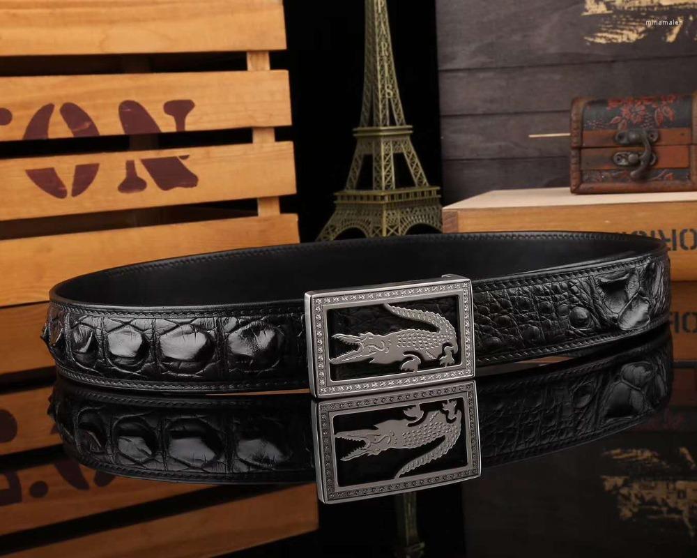Belts Quality Real Genuine Crocodile Back Skin Men Belt Fashion With Gold Metal Buckle Head, Black
Belts Quality Real Genuine Crocodile Back Skin Men Belt Fashion With Gold Metal Buckle Head, Black