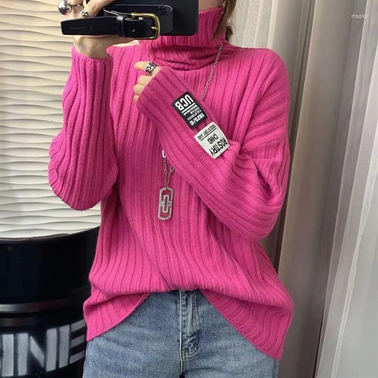 Women's Sweaters Woman Chandails Autumn And Winter Vertical Striped Turtleneck Sweater Women Loose Pullover Knitting, Pink
Women's Sweaters Woman Chandails Autumn And Winter Vertical Striped Turtleneck Sweater Women Loose Pullover Knitting, Pink