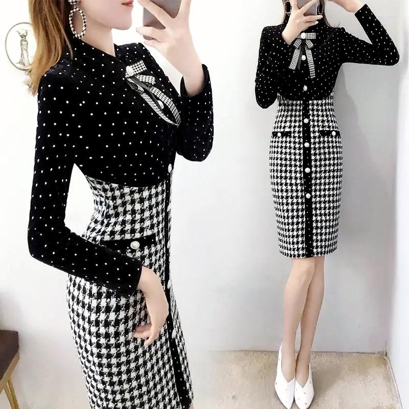 Casual Dresses Runway Plaid Tweed Spring Autumn Dress Party Big Bows Polka Velvet Patchwork Women Office Ladies Vestido NS411, Black
Casual Dresses Runway Plaid Tweed Spring Autumn Dress Party Big Bows Polka Velvet Patchwork Women Office Ladies Vestido NS411, Black