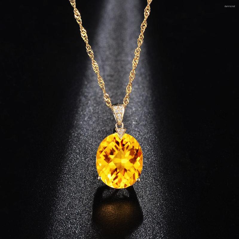 Chains Luxury Temperament High-end Citrine Large Zircon Pendant Women's Necklace Jewelry Couple Pendants Man For Men Male
Chains Luxury Temperament High-end Citrine Large Zircon Pendant Women's Necklace Jewelry Couple Pendants Man For Men Male