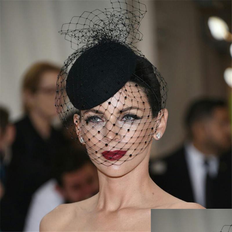 Hats Vintage Wedding Hats Red/Black/White Church Women Hair Pin Bridal Formal Hat With Veil Party Birdcage Kenky Drop Delivery Event Dh2Xu, Mixed color
Hats Vintage Wedding Hats Red/Black/White Church Women Hair Pin Bridal Formal Hat With Veil Party Birdcage Kenky Drop Delivery Event Dh2Xu, Mixed color