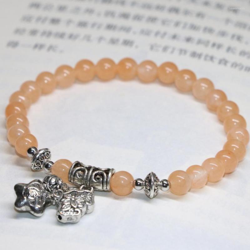 Strand 6mm Natural Orange Stone Chalcedony Bracelet Women Bohemia Style Round Beads Silver-color Accessory Jewelry 7.5inch B1959
Strand 6mm Natural Orange Stone Chalcedony Bracelet Women Bohemia Style Round Beads Silver-color Accessory Jewelry 7.5inch B1959