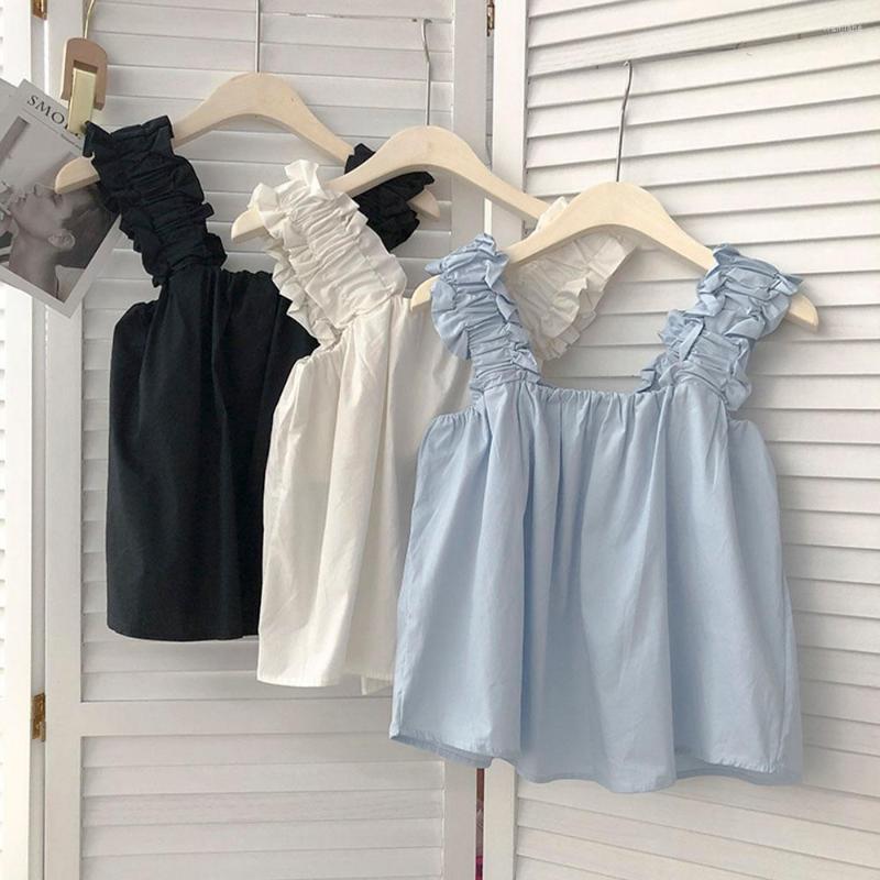 Women's Tanks Korean Casual Harness Ruffle Tank Tops French Retro Women Strap Summer Pleated Loose Backless Female, Black
Women's Tanks Korean Casual Harness Ruffle Tank Tops French Retro Women Strap Summer Pleated Loose Backless Female, Black