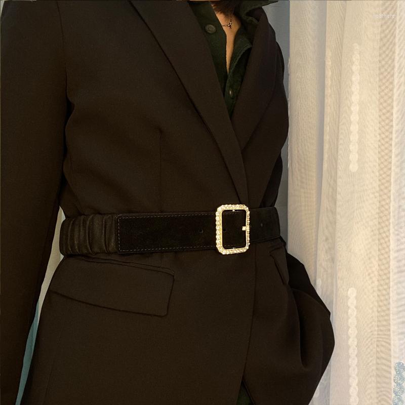 Belts Exquisite Rhinestone Suede Waist Closure Layer Cowhide Elastic Wide Belt Leather Women's Frosted, Black
Belts Exquisite Rhinestone Suede Waist Closure Layer Cowhide Elastic Wide Belt Leather Women's Frosted, Black