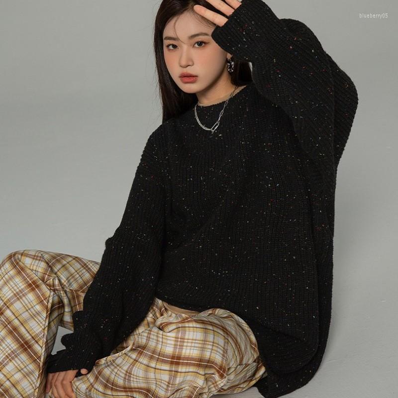 Women's Sweaters Color Dot Yarn Crewneck Sweater Women Korean Fashion Loose Knitted Tops Long Sleeve Pullovers Baggy Casual Autumn Clothing, Black
Women's Sweaters Color Dot Yarn Crewneck Sweater Women Korean Fashion Loose Knitted Tops Long Sleeve Pullovers Baggy Casual Autumn Clothing, Black