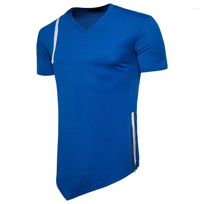 Men' T Shirts 2022 Summer Fashion Zipper Decoration Design Hip Hop Parkour V Neck Short Sleeve T-shirts Irregular Hem Streetwear For Men, White
Men' T Shirts 2022 Summer Fashion Zipper Decoration Design Hip Hop Parkour V Neck Short Sleeve T-shirts Irregular Hem Streetwear For Men, White