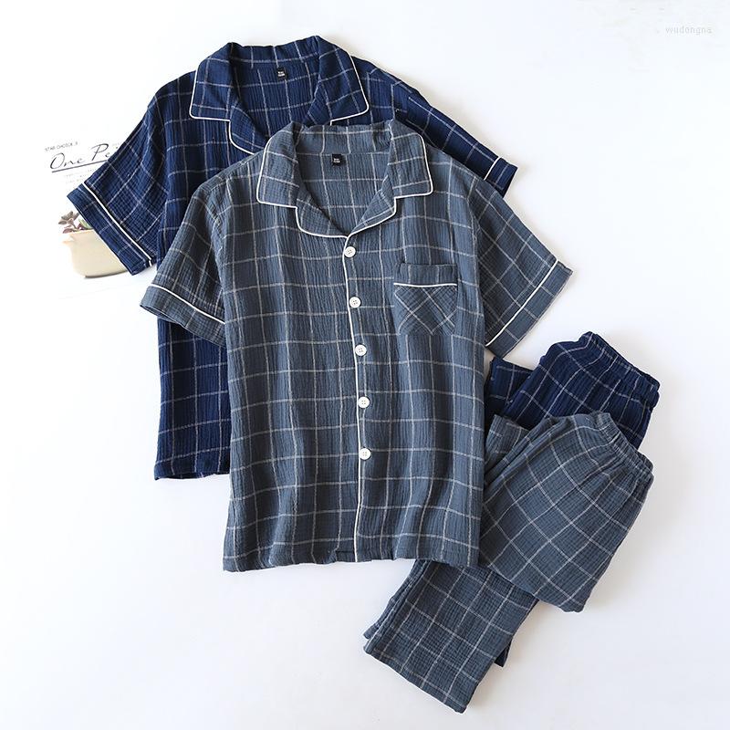 Men's Sleepwear 2022 Spring And Summer Men's Cotton Pajamas Two-piece Short-sleeved Trousers Simple Plaid Home Service Cover Thin, 002
Men's Sleepwear 2022 Spring And Summer Men's Cotton Pajamas Two-piece Short-sleeved Trousers Simple Plaid Home Service Cover Thin, 002