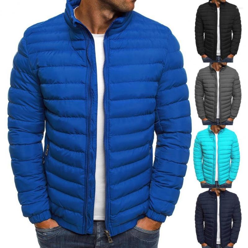 

Men's Jackets Winter Stylish Zipper Pockets Parka Jacket Skin-friendly Coat Slim Fit For Working, Black