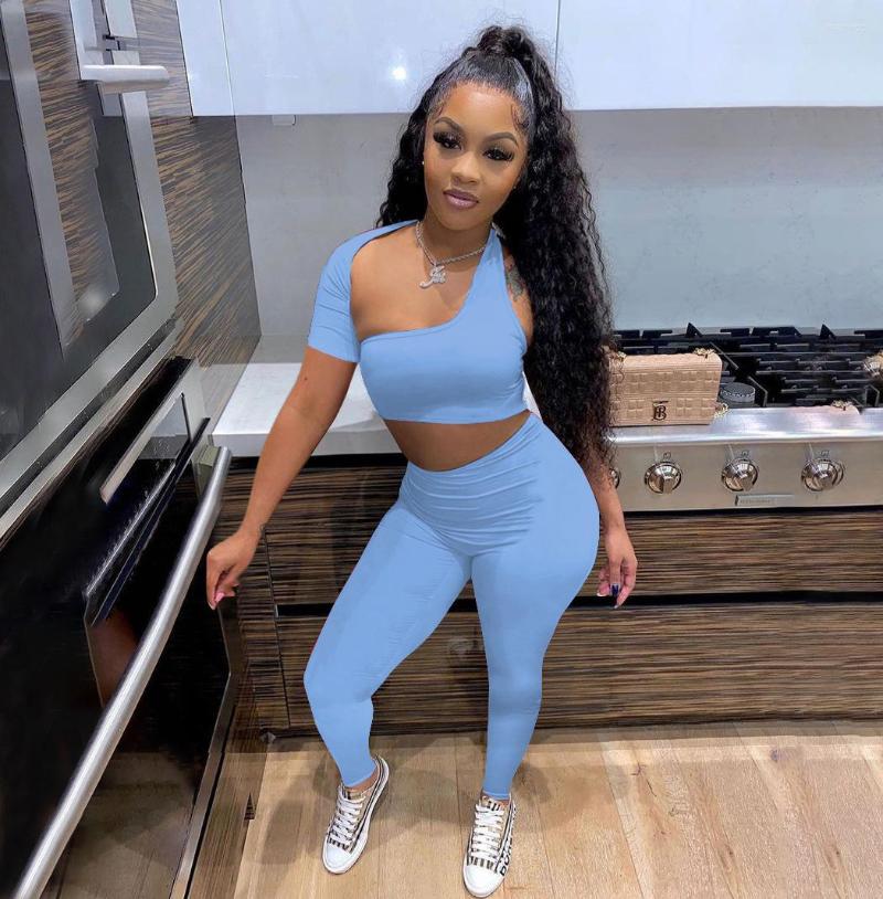 Women' Two Piece Pants Summer Tracksuit Women Set Clothes 2022 Chic Hollow Out Short Sleeve Crop Tops Fitness Trousers, Blue
Women' Two Piece Pants Summer Tracksuit Women Set Clothes 2022 Chic Hollow Out Short Sleeve Crop Tops Fitness Trousers, Blue