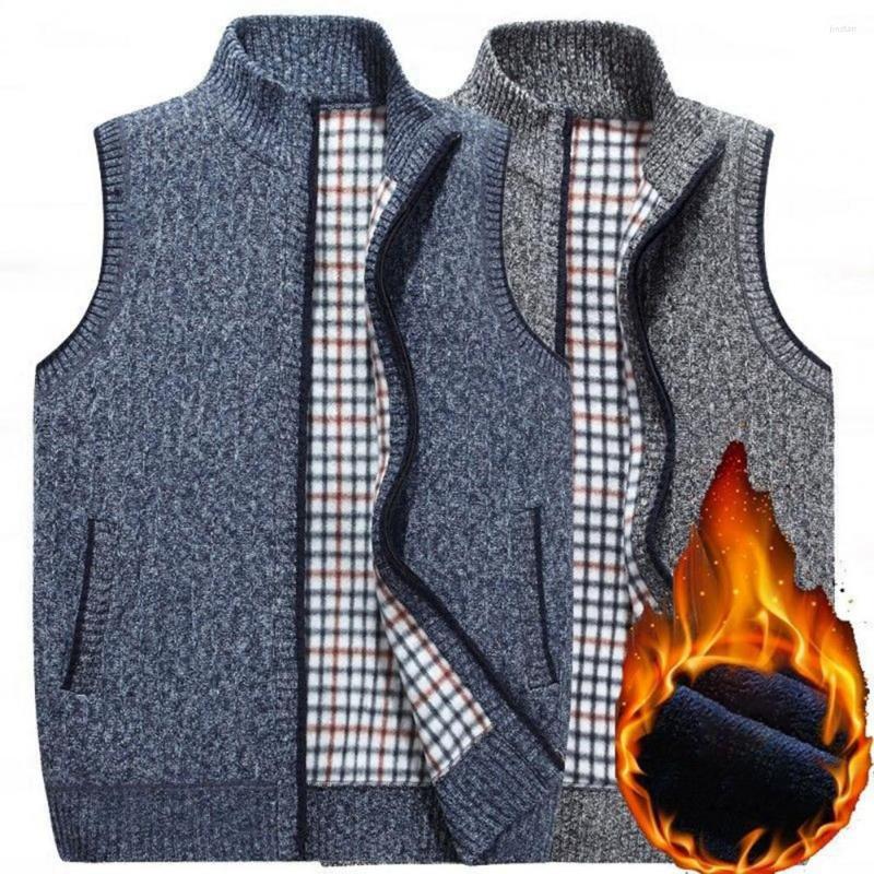 Men's Vests Winter Waistcoat Solid Color High Collar Men Thicken Plush Elastic Hem Zip-up Cardigan Vest, Coffee
Men's Vests Winter Waistcoat Solid Color High Collar Men Thicken Plush Elastic Hem Zip-up Cardigan Vest, Coffee