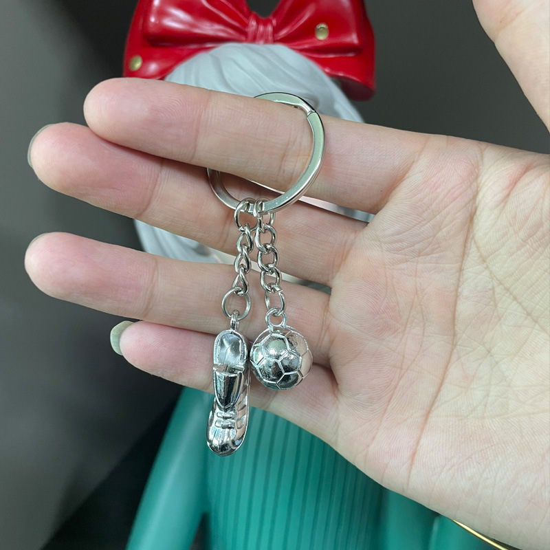 Soccer Ball Keychains Fans Souvenir CarKeychain Football Shoes Pandant