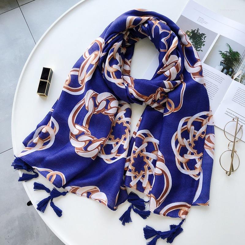 Scarves 2022 Est Chain Print Tassel Shawl Beautiful Cotton Beach Wrap Scarf Hijab Muffler
Scarves 2022 Est Chain Print Tassel Shawl Beautiful Cotton Beach Wrap Scarf Hijab Muffler