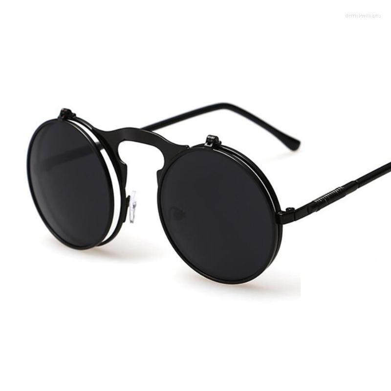 Sunglasses Goitc Punk Round Women Mens Brand Designer Classic Flip Sun Glasses Male Metal Black Steampunk Vintage
Sunglasses Goitc Punk Round Women Mens Brand Designer Classic Flip Sun Glasses Male Metal Black Steampunk Vintage