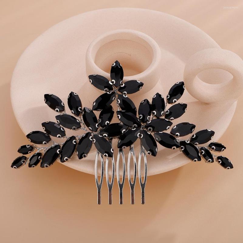 Headpieces Rhinestone Bridal Hair Comb Black Handmade Wedding Head Accessories Jewelry Women Party Prom Headpiece Tiaras Brides Headwear
Headpieces Rhinestone Bridal Hair Comb Black Handmade Wedding Head Accessories Jewelry Women Party Prom Headpiece Tiaras Brides Headwear