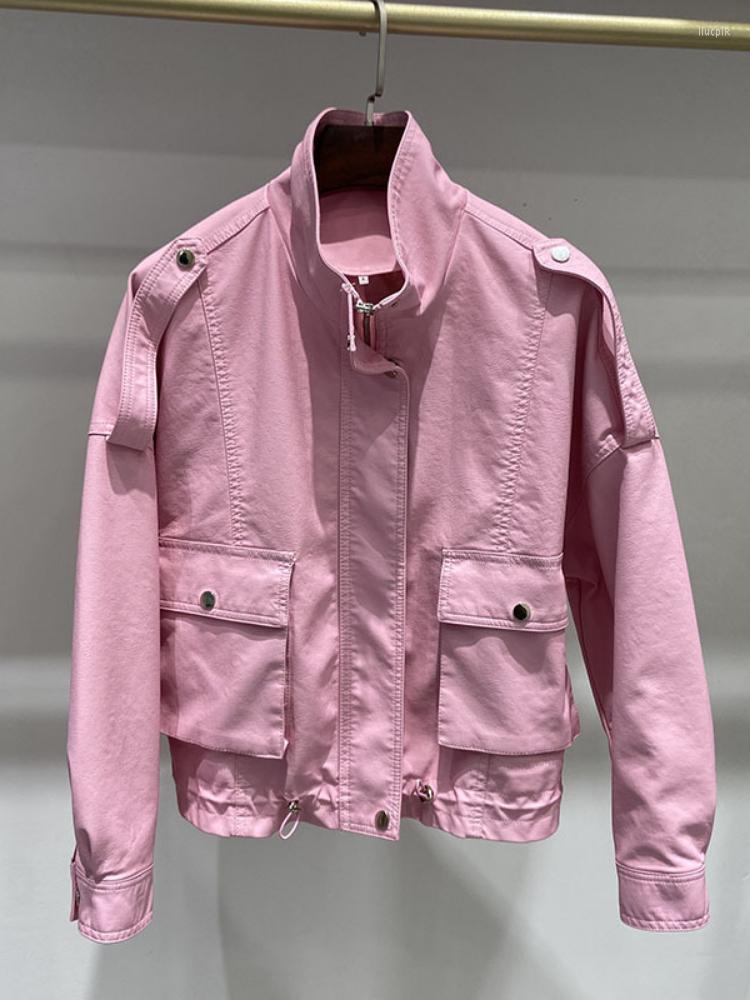 Women' Leather LY VAREY LIN Spring Autumn Moto Biker Pu Outwear Women Casual Stand Collar Faux Jacket Female Loose Big Pockets Coat, Beige
Women' Leather LY VAREY LIN Spring Autumn Moto Biker Pu Outwear Women Casual Stand Collar Faux Jacket Female Loose Big Pockets Coat, Beige