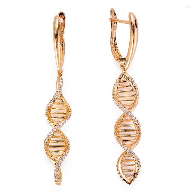 Dangle Earrings DNA Drop Gothic Jewelry Party Statement Gold Color Exquisite Natural Zircon Copper Pendant Woman Gift
Dangle Earrings DNA Drop Gothic Jewelry Party Statement Gold Color Exquisite Natural Zircon Copper Pendant Woman Gift