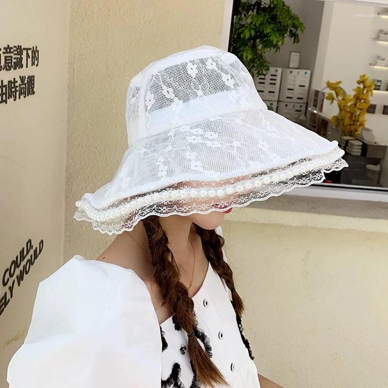 Berets OMEA Lace Pearl Bucket Hat Women Embroidery Luxury Floral Summer Beach Visor Wide Brim Lolita Elegant Casual Sun Wholesale, White
Berets OMEA Lace Pearl Bucket Hat Women Embroidery Luxury Floral Summer Beach Visor Wide Brim Lolita Elegant Casual Sun Wholesale, White