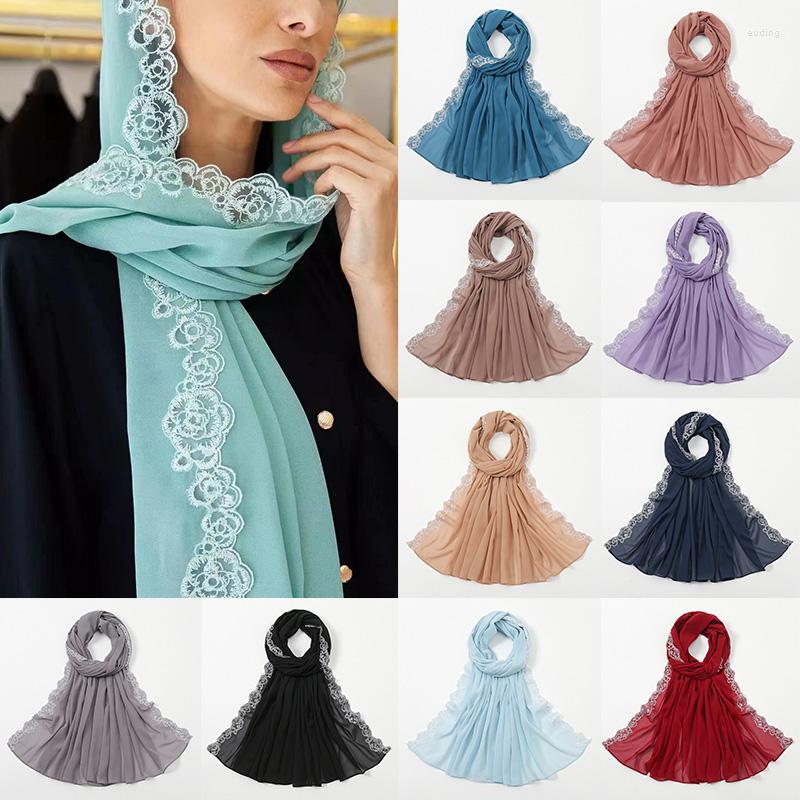 Scarves Islamic Head Cover Wrap Bubble Chiffon Hijabs Lace Plain Scarf Muslim Headscarf Shawl Embroidered Long Soft 72 172cm
Scarves Islamic Head Cover Wrap Bubble Chiffon Hijabs Lace Plain Scarf Muslim Headscarf Shawl Embroidered Long Soft 72 172cm