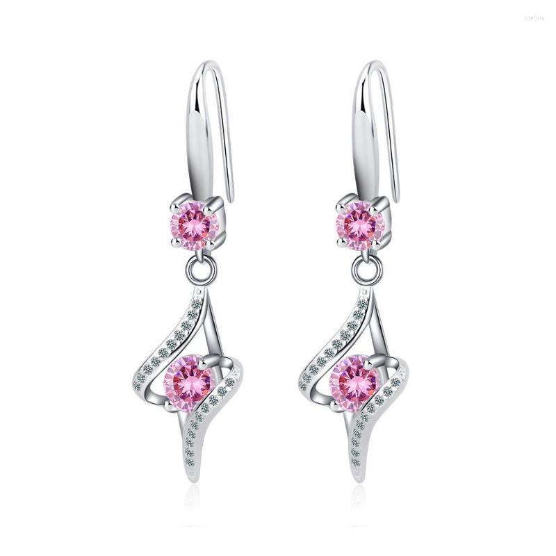Dangle Earrings Wholesale 925 Silver Sweet Pink Zircon Lingering For Women Wedding Jewelry Gift Party
Dangle Earrings Wholesale 925 Silver Sweet Pink Zircon Lingering For Women Wedding Jewelry Gift Party