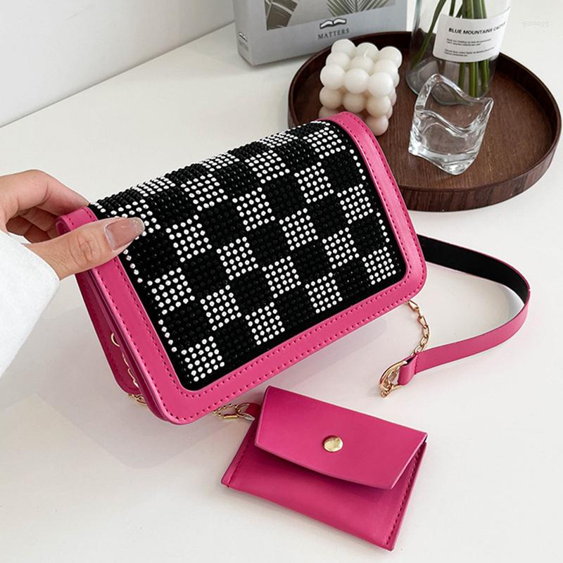 Shoulder Bags Fashion Chains PU Leather For Women Small Rhinestone Purse Female Crossbody Flap Handbag Pouch, Khaki
Shoulder Bags Fashion Chains PU Leather For Women Small Rhinestone Purse Female Crossbody Flap Handbag Pouch, Khaki