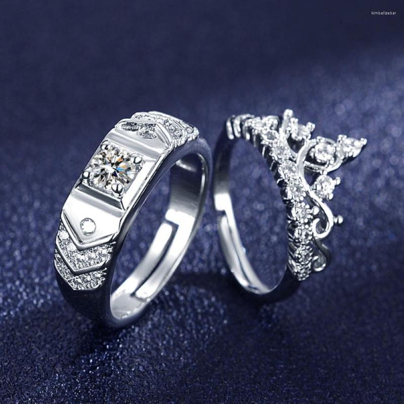 Wedding Rings 1 Pair Men Women Copper Plated Silver Adjustable Open Crown Couple Lover Engagement Finger Jewelry Wholesale
Wedding Rings 1 Pair Men Women Copper Plated Silver Adjustable Open Crown Couple Lover Engagement Finger Jewelry Wholesale