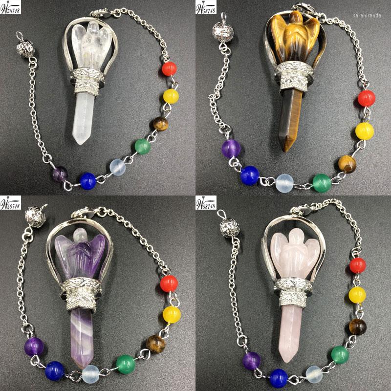 Pendant Necklaces Beautiful Jewelry Tiger Eye Crystal Angel Pendulum 1Pcs 8.5" PWB655
Pendant Necklaces Beautiful Jewelry Tiger Eye Crystal Angel Pendulum 1Pcs 8.5" PWB655