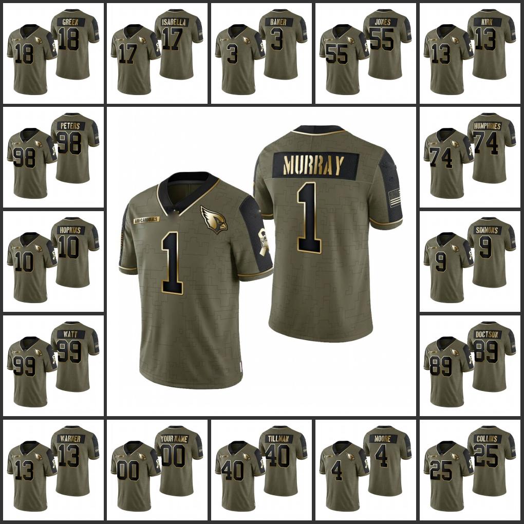 Jerseys Arizona''Cardinals''Men #1 Kyler Murray 99 J.J. Watt 10 DeAndre Hopkins''Women Youth Olive Gold Limited Salute To Service Jersey Custom, 13
Jerseys Arizona''Cardinals''Men #1 Kyler Murray 99 J.J. Watt 10 DeAndre Hopkins''Women Youth Olive Gold Limited Salute To Service Jersey Custom, 13