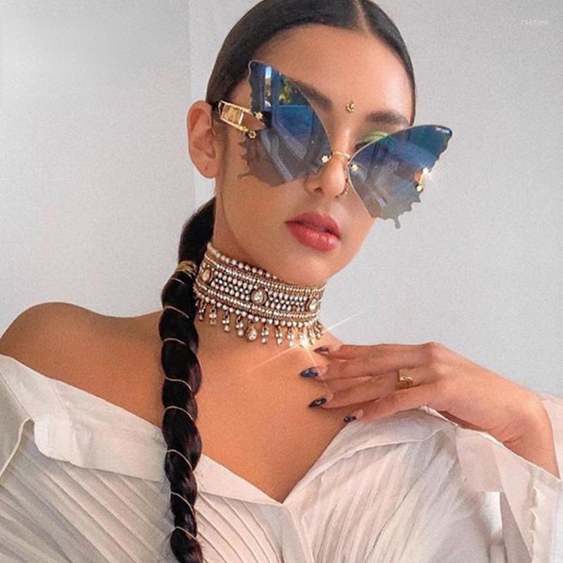Sunglasses Butterfly Rimless Women Designer Fashion Trending Products Steampunk Vintage Eyewear UV400 Tr
Sunglasses Butterfly Rimless Women Designer Fashion Trending Products Steampunk Vintage Eyewear UV400 Tr