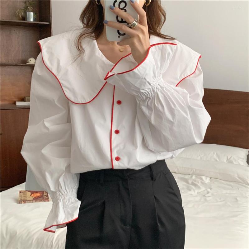Women's Blouses Autumn Frecnh Vintage Shirt Women Bow Flare Sleeve Lapel Elegant Loose Tops Mujer Chic Office Lady Blouse Contrast Color, White
Women's Blouses Autumn Frecnh Vintage Shirt Women Bow Flare Sleeve Lapel Elegant Loose Tops Mujer Chic Office Lady Blouse Contrast Color, White