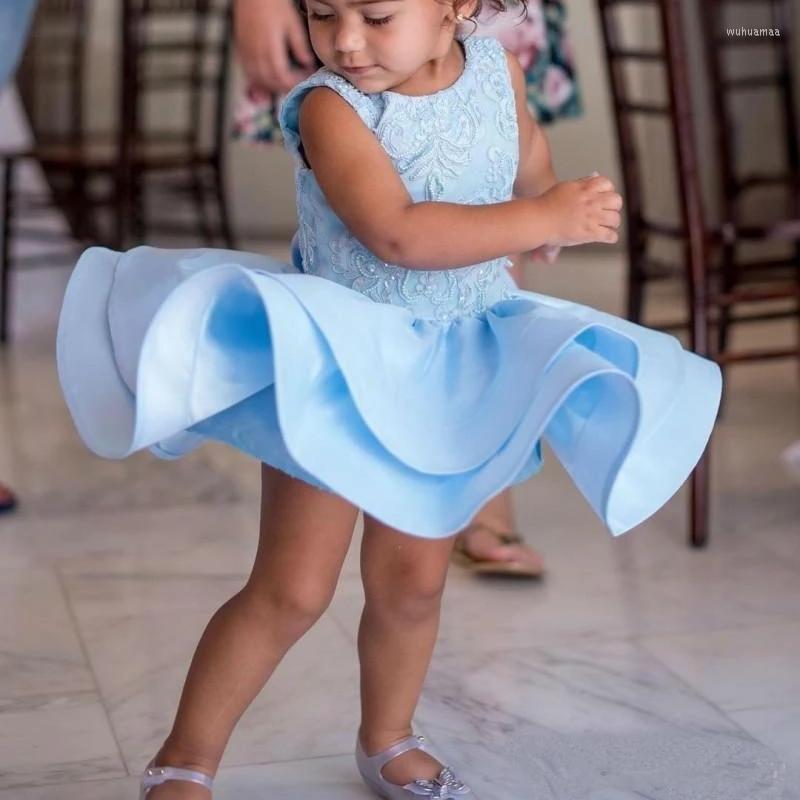 Girl Dresses Sky Blue Mini Flower Girls Applique Tiered Party Toddler Pageant Baby Birthday Gowns Kids Cupcake First Communion Dress, Ivory
Girl Dresses Sky Blue Mini Flower Girls Applique Tiered Party Toddler Pageant Baby Birthday Gowns Kids Cupcake First Communion Dress, Ivory