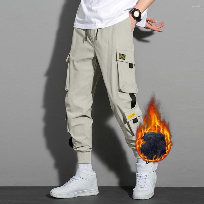 Men's Pants Plush Lining Men Cargo Ribbon Hip Hop Joggers Multi Pockets Drawstring Trousers Winter Ankle Tied Harem Streetwear, Black
Men's Pants Plush Lining Men Cargo Ribbon Hip Hop Joggers Multi Pockets Drawstring Trousers Winter Ankle Tied Harem Streetwear, Black