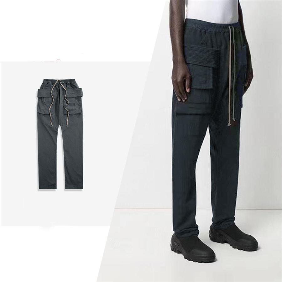 Pants designer female men RICK game Autumn and winter OWEN thick black trousers multi-pocket overalls trousers for long legs238T
Pants designer female men RICK game Autumn and winter OWEN thick black trousers multi-pocket overalls trousers for long legs238T
