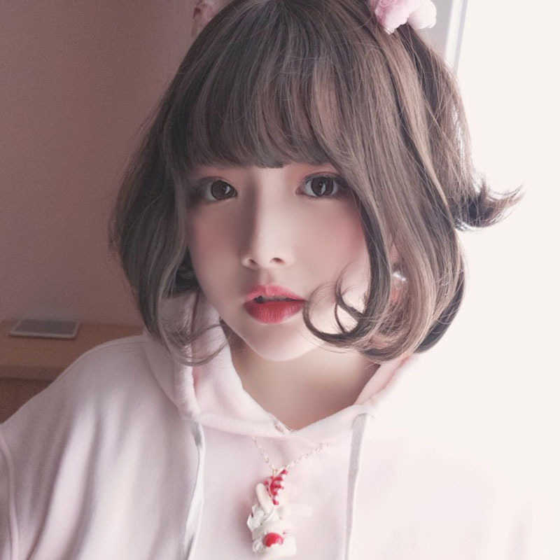 Hair Lace Wigs Jk Female Bobo Headset style ide Buckle Pear Curl ffy Face Trimming Short Wig Set Straight Hair, Black
Hair Lace Wigs Jk Female Bobo Headset style ide Buckle Pear Curl ffy Face Trimming Short Wig Set Straight Hair, Black
