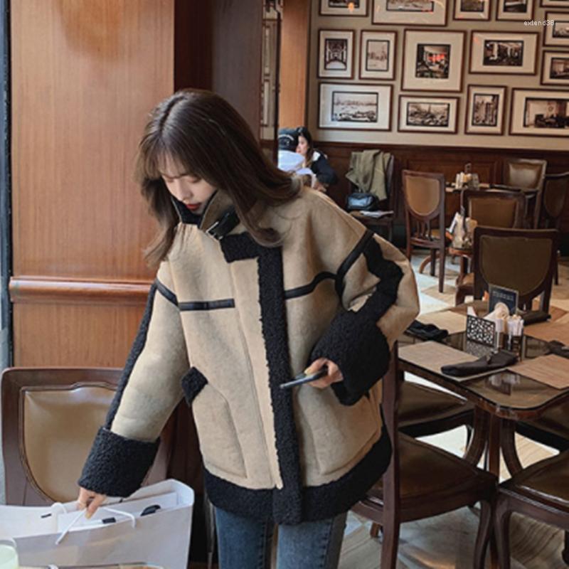 Women' Fur Hstar Women 2022 Autumn Winter Fashion Jacket Female Faux Leather Jackets Lambwool Shirling Furry Ladies Vintage Coat, Khaki
Women' Fur Hstar Women 2022 Autumn Winter Fashion Jacket Female Faux Leather Jackets Lambwool Shirling Furry Ladies Vintage Coat, Khaki